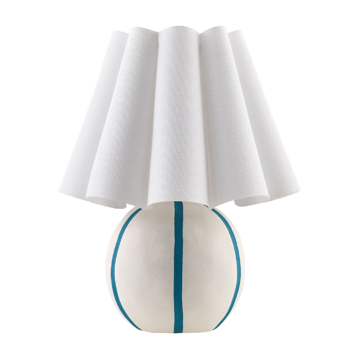 Modern European furniture - Lined Round Ceramic Table Lamp - www.oroa.com