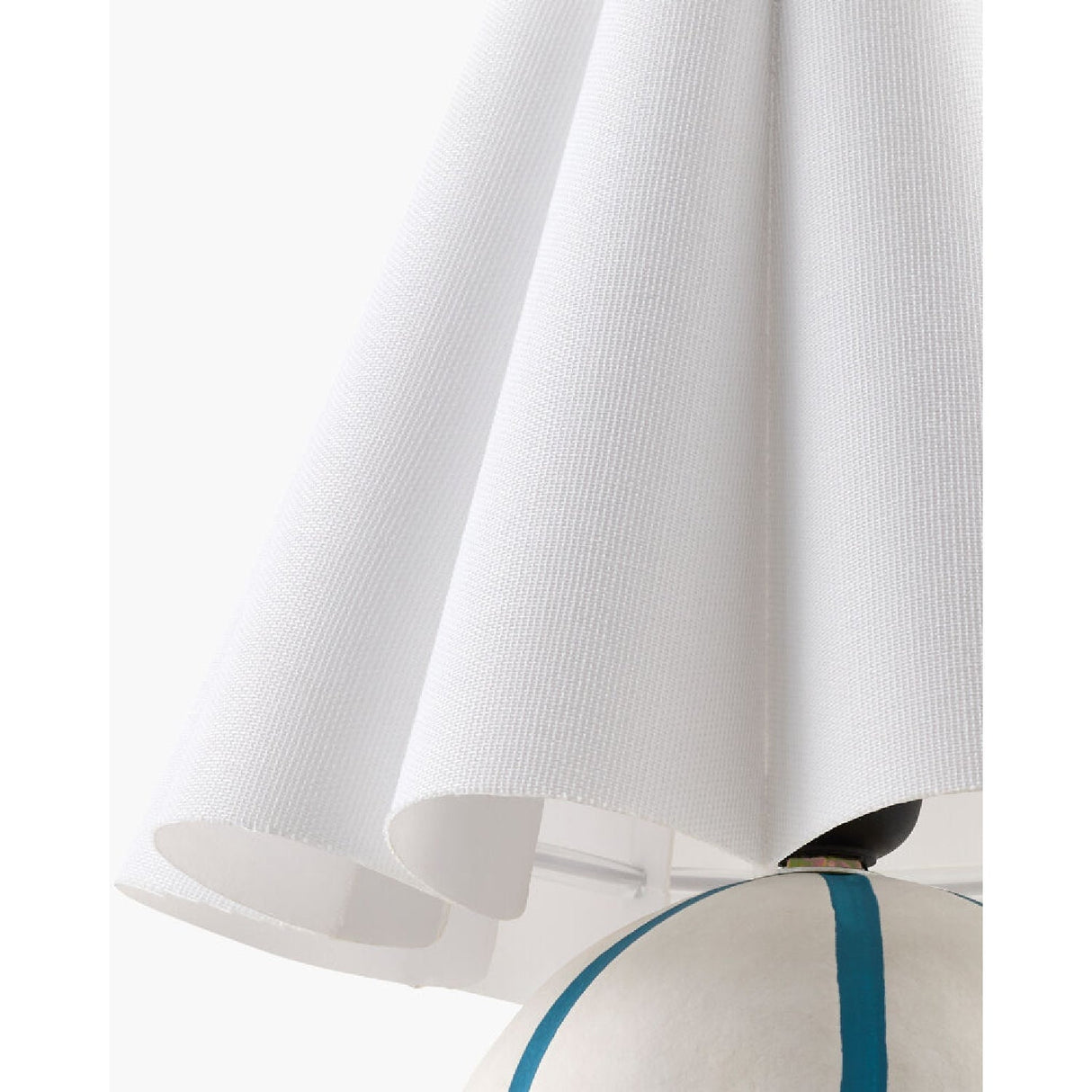 Modern European furniture - Lined Round Ceramic Table Lamp - www.oroa.com