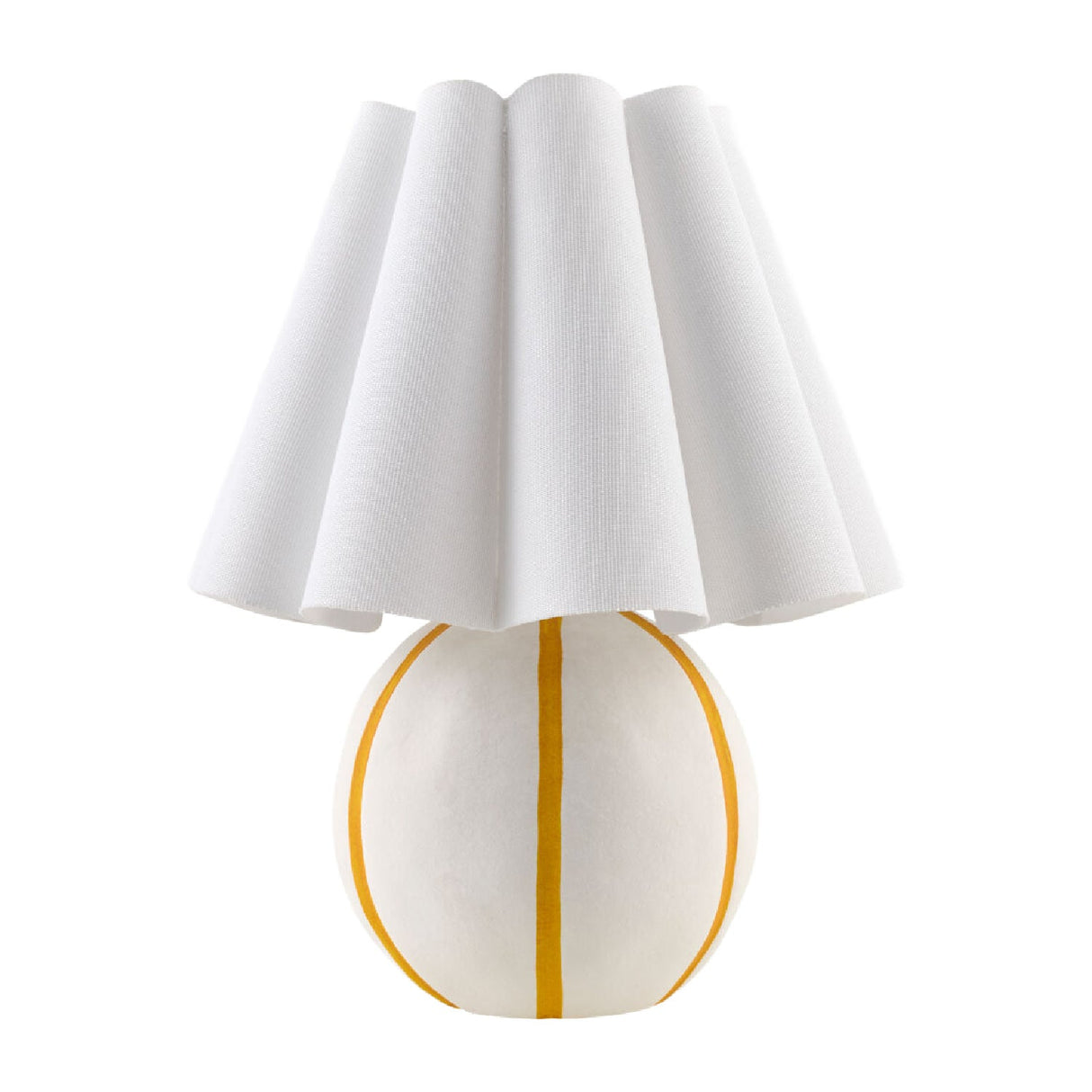 Modern European furniture - Lined Round Ceramic Table Lamp - www.oroa.com