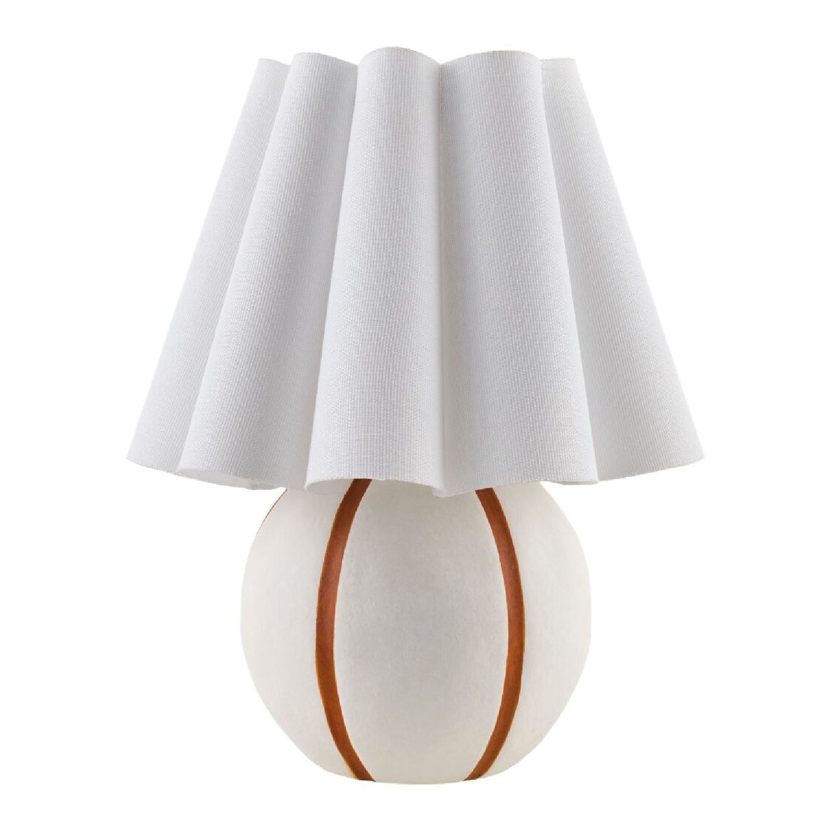 Modern European furniture - Lined Round Ceramic Table Lamp - www.oroa.com