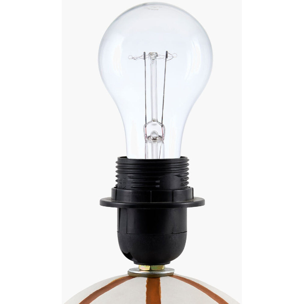 Modern European furniture - Lined Round Ceramic Table Lamp - www.oroa.com