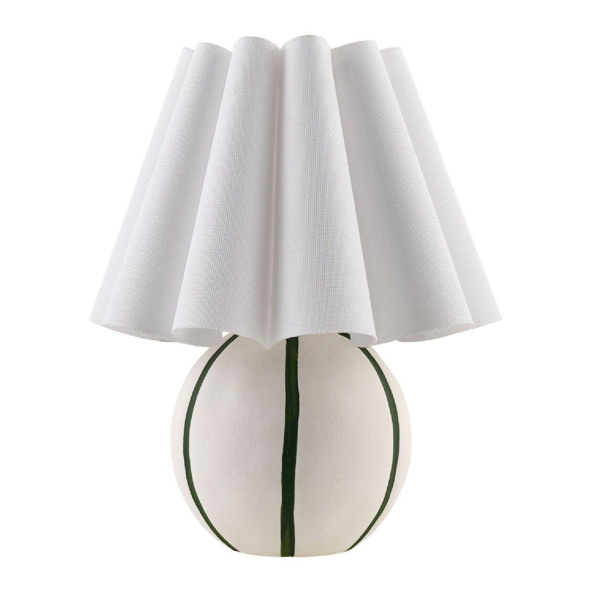 Modern European furniture - Lined Round Ceramic Table Lamp - www.oroa.com