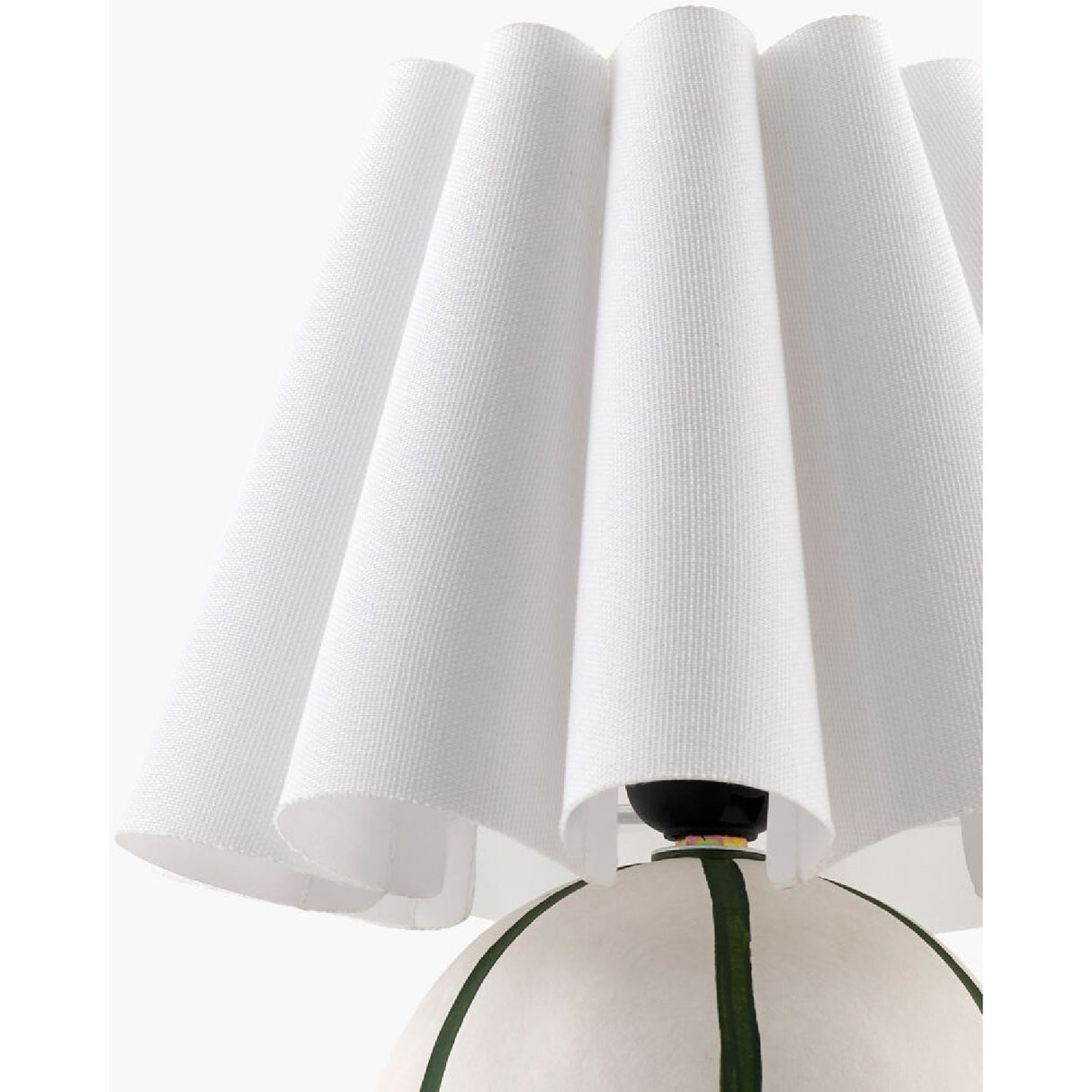 Modern European furniture - Lined Round Ceramic Table Lamp - www.oroa.com