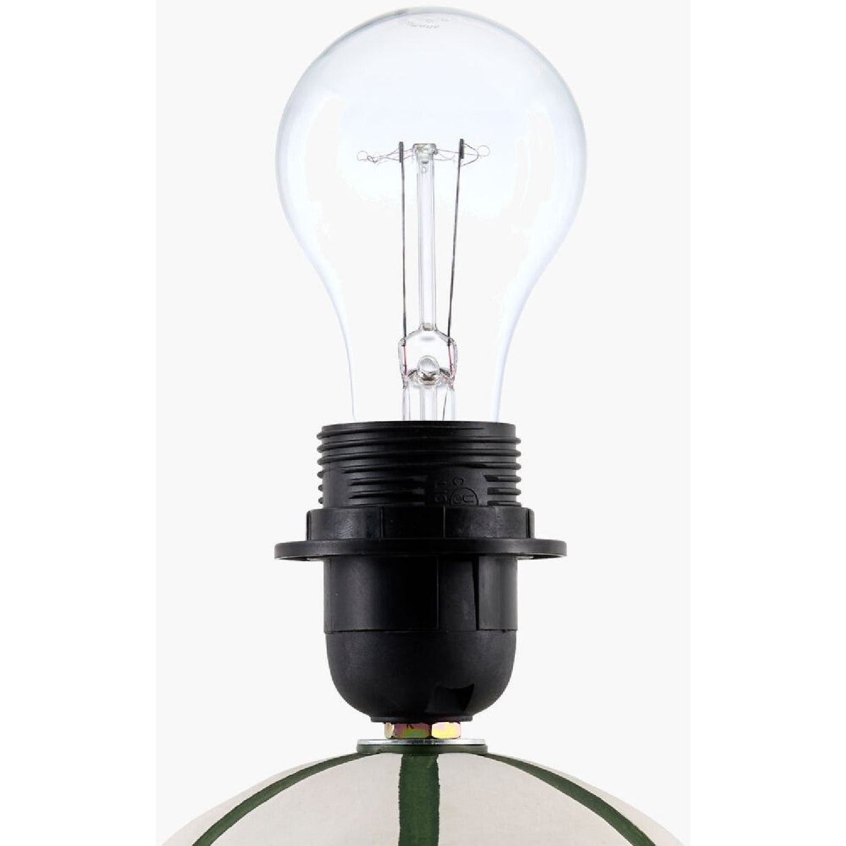 Modern European furniture - Lined Round Ceramic Table Lamp - www.oroa.com