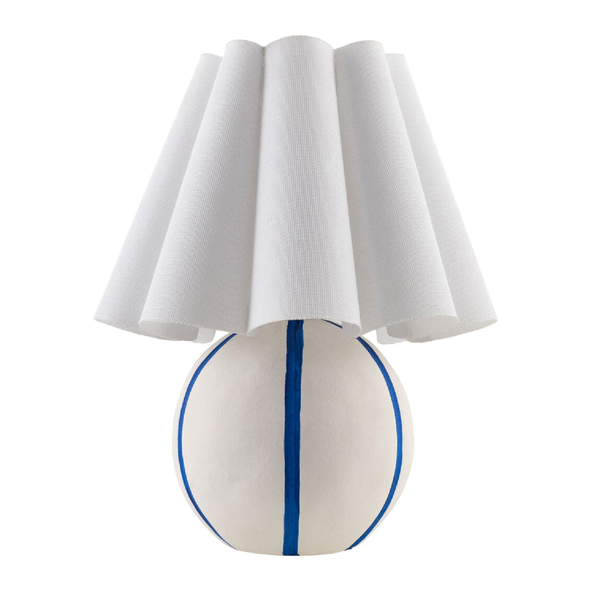 Modern European furniture - Lined Round Ceramic Table Lamp - www.oroa.com