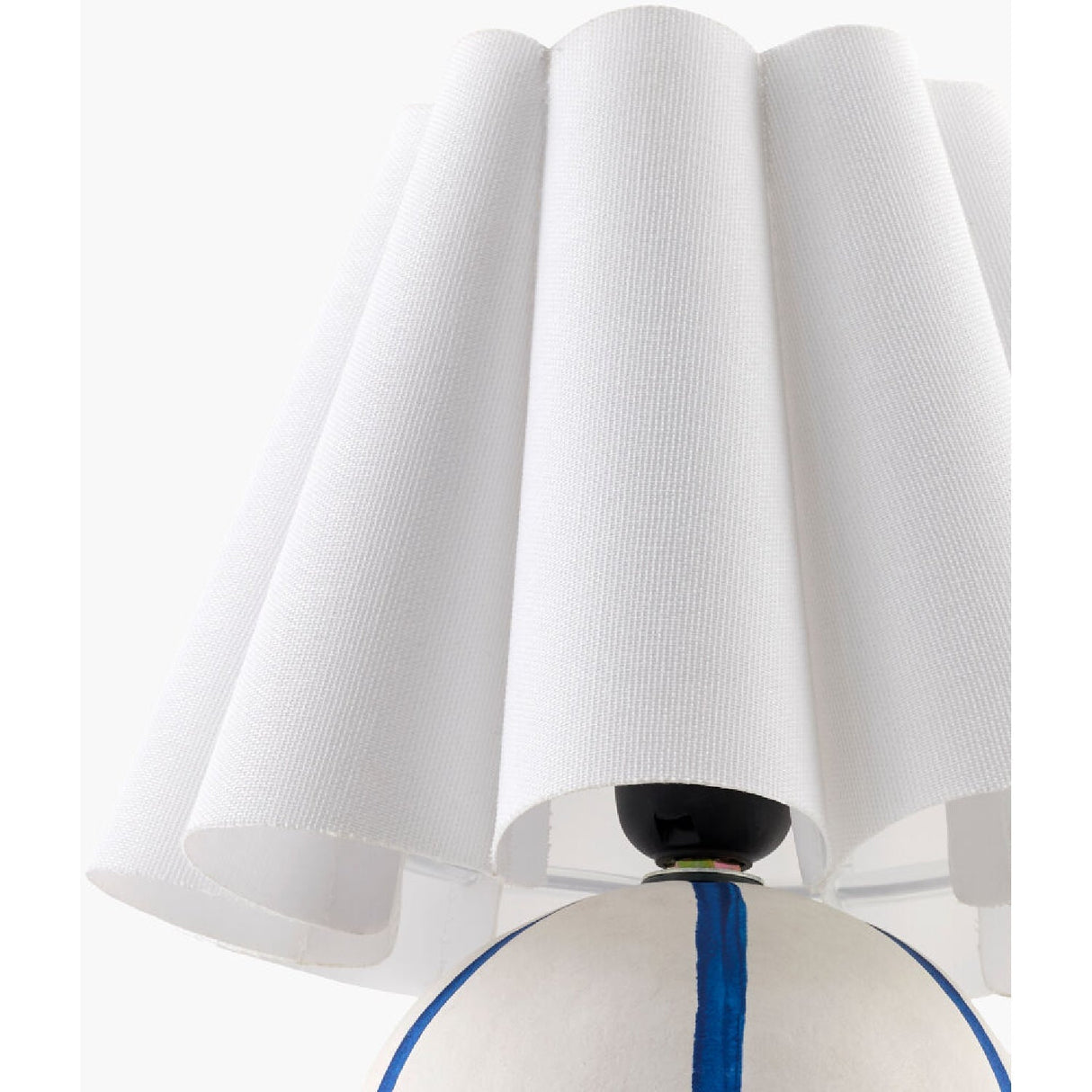 Modern European furniture - Lined Round Ceramic Table Lamp - www.oroa.com