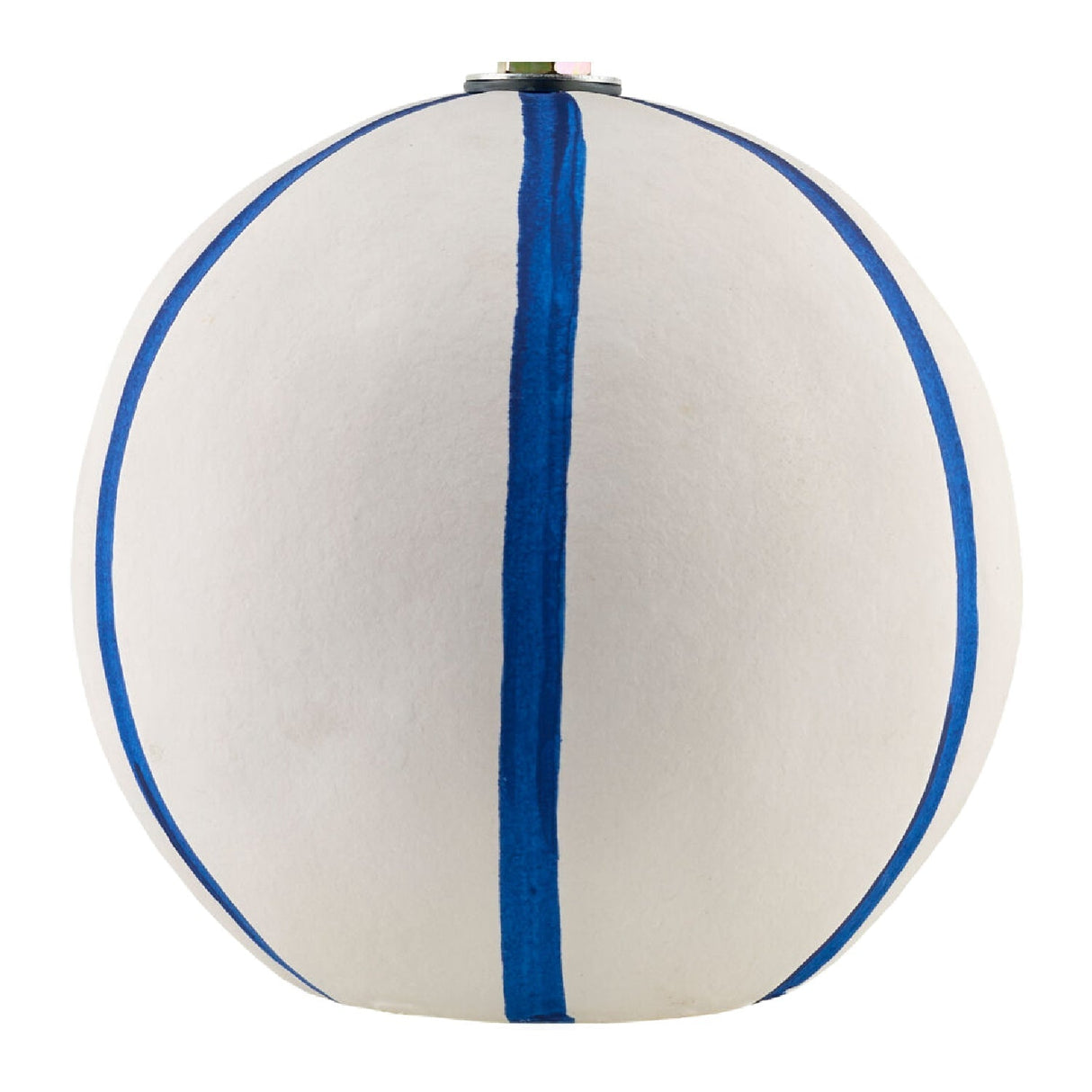 Modern European furniture - Lined Round Ceramic Table Lamp - www.oroa.com