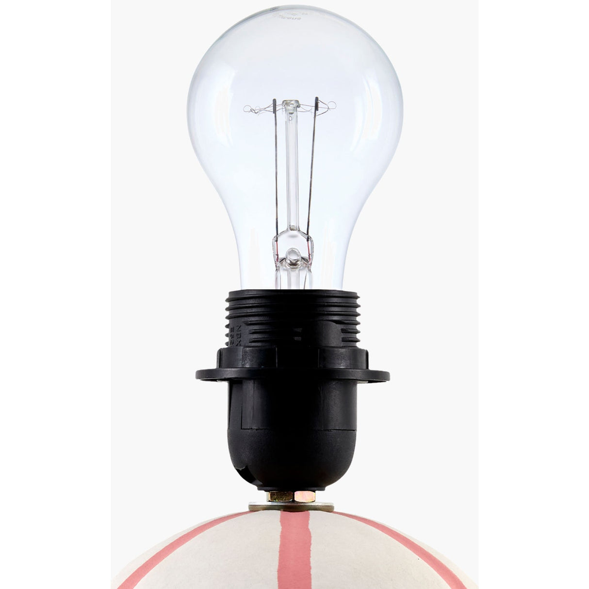 Modern European furniture - Round Lined Ceramic Table Lamp - www.oroa.com