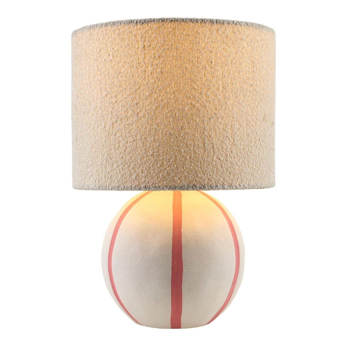 Modern European furniture - Round Lined Ceramic Table Lamp - www.oroa.com