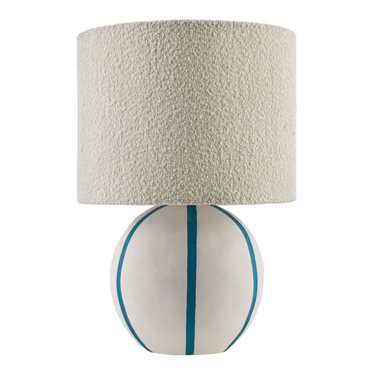 Modern European furniture - Round Lined Ceramic Table Lamp - www.oroa.com