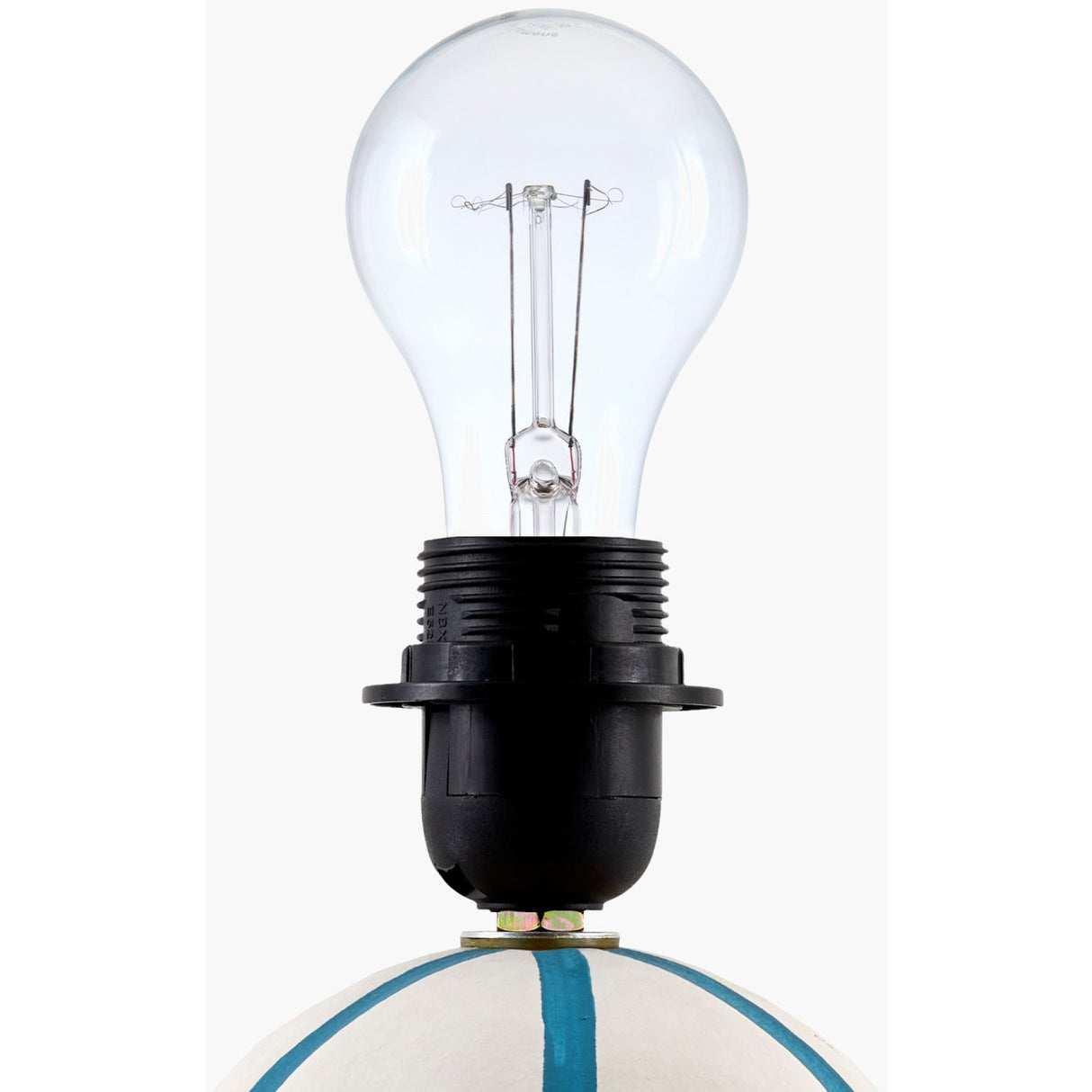 Modern European furniture - Round Lined Ceramic Table Lamp - www.oroa.com