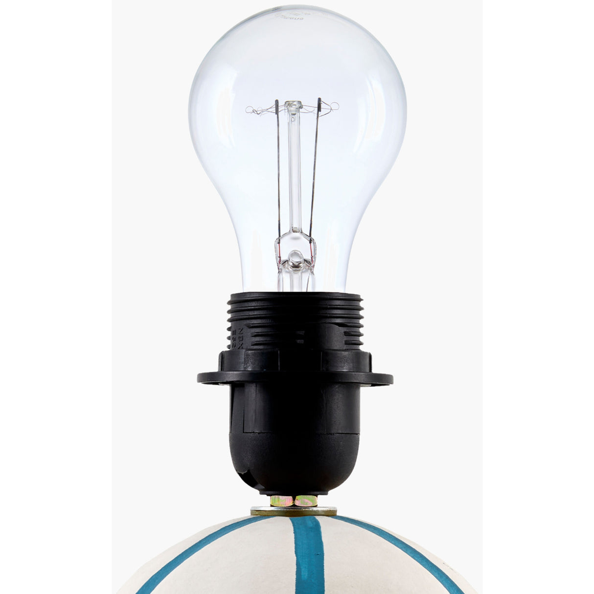 Modern European furniture - Round Lined Ceramic Table Lamp - www.oroa.com