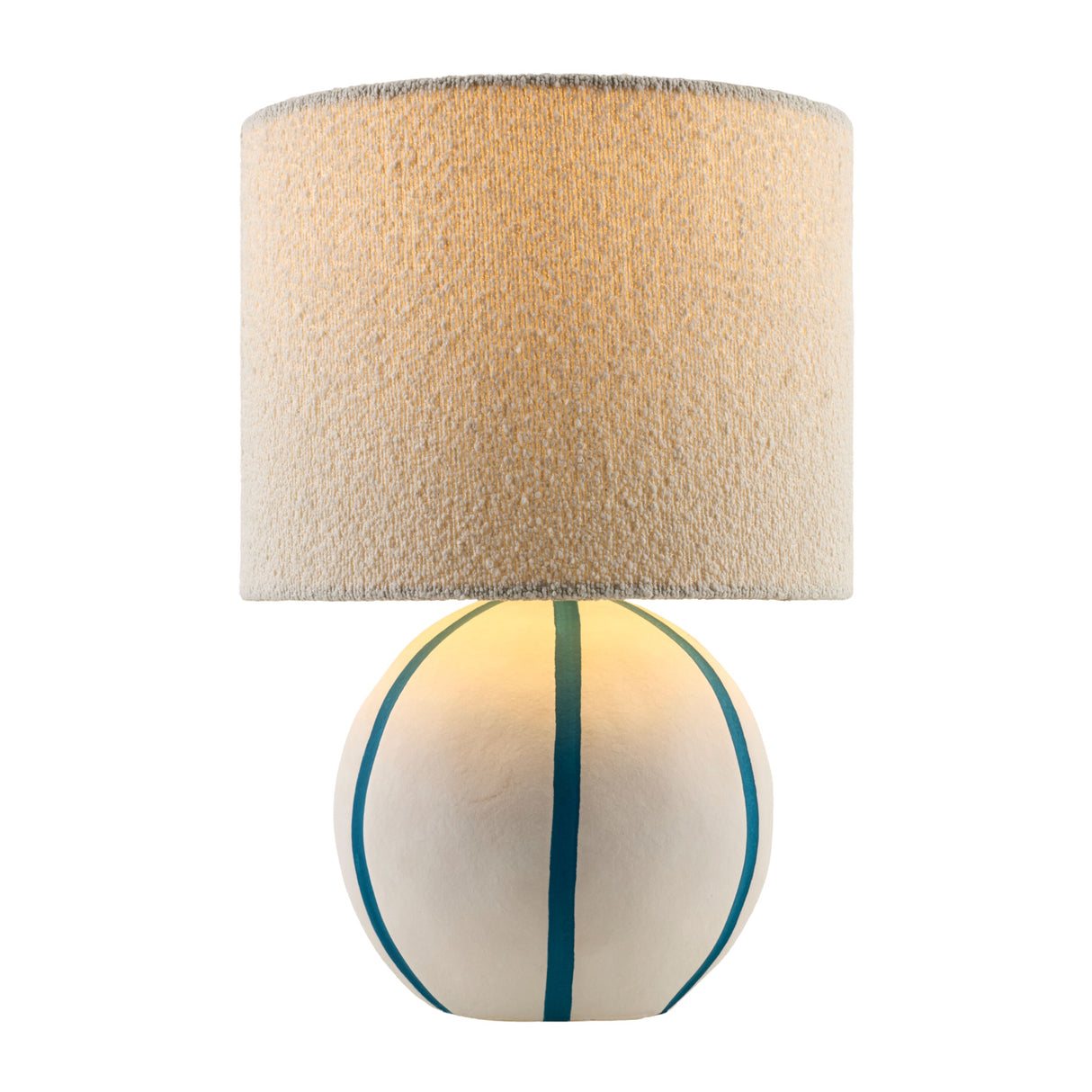 Modern European furniture - Round Lined Ceramic Table Lamp - www.oroa.com