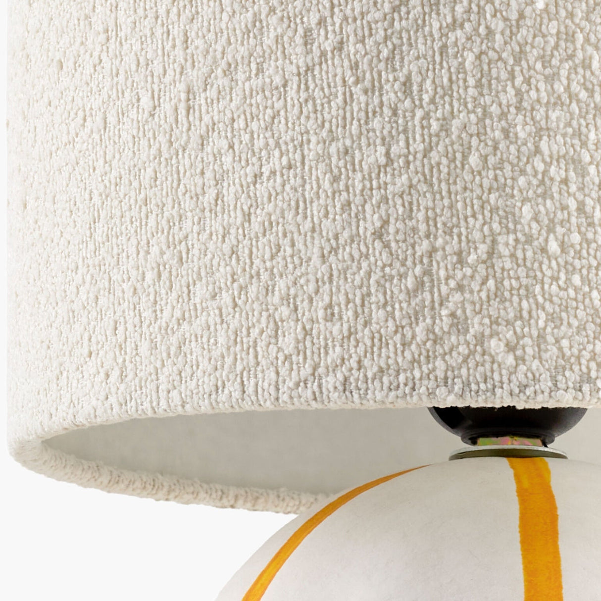 Modern European furniture - Round Lined Ceramic Table Lamp - www.oroa.com