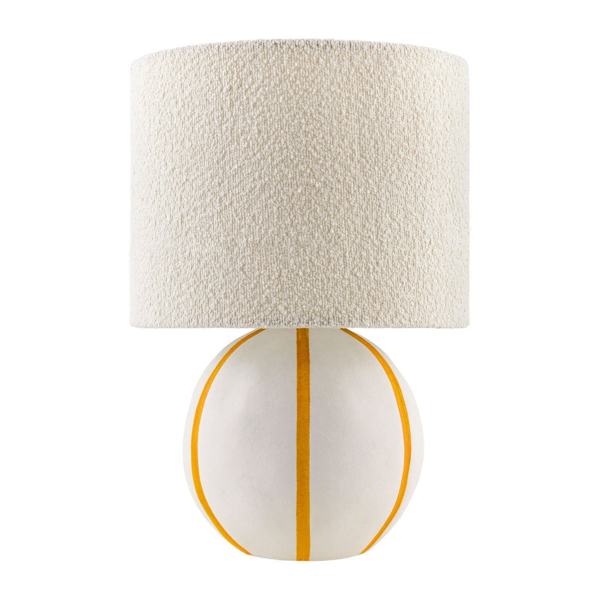 Modern European furniture - Round Lined Ceramic Table Lamp - www.oroa.com