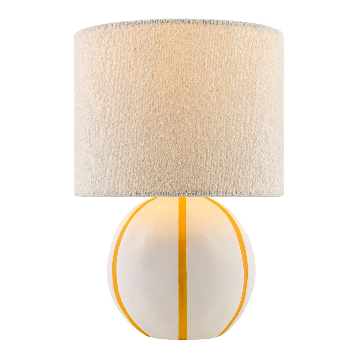 Modern European furniture - Round Lined Ceramic Table Lamp - www.oroa.com