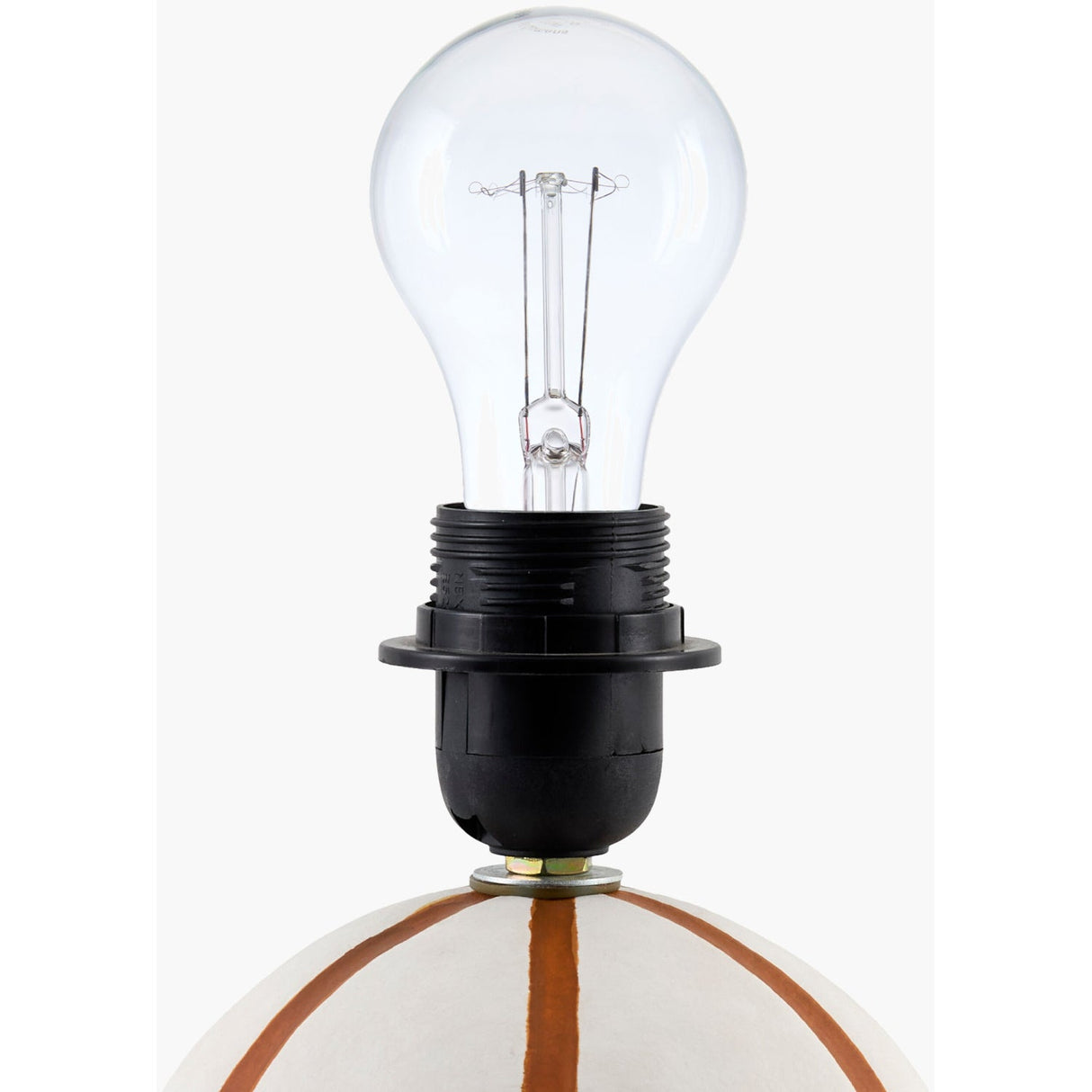 Modern European furniture - Round Lined Ceramic Table Lamp - www.oroa.com