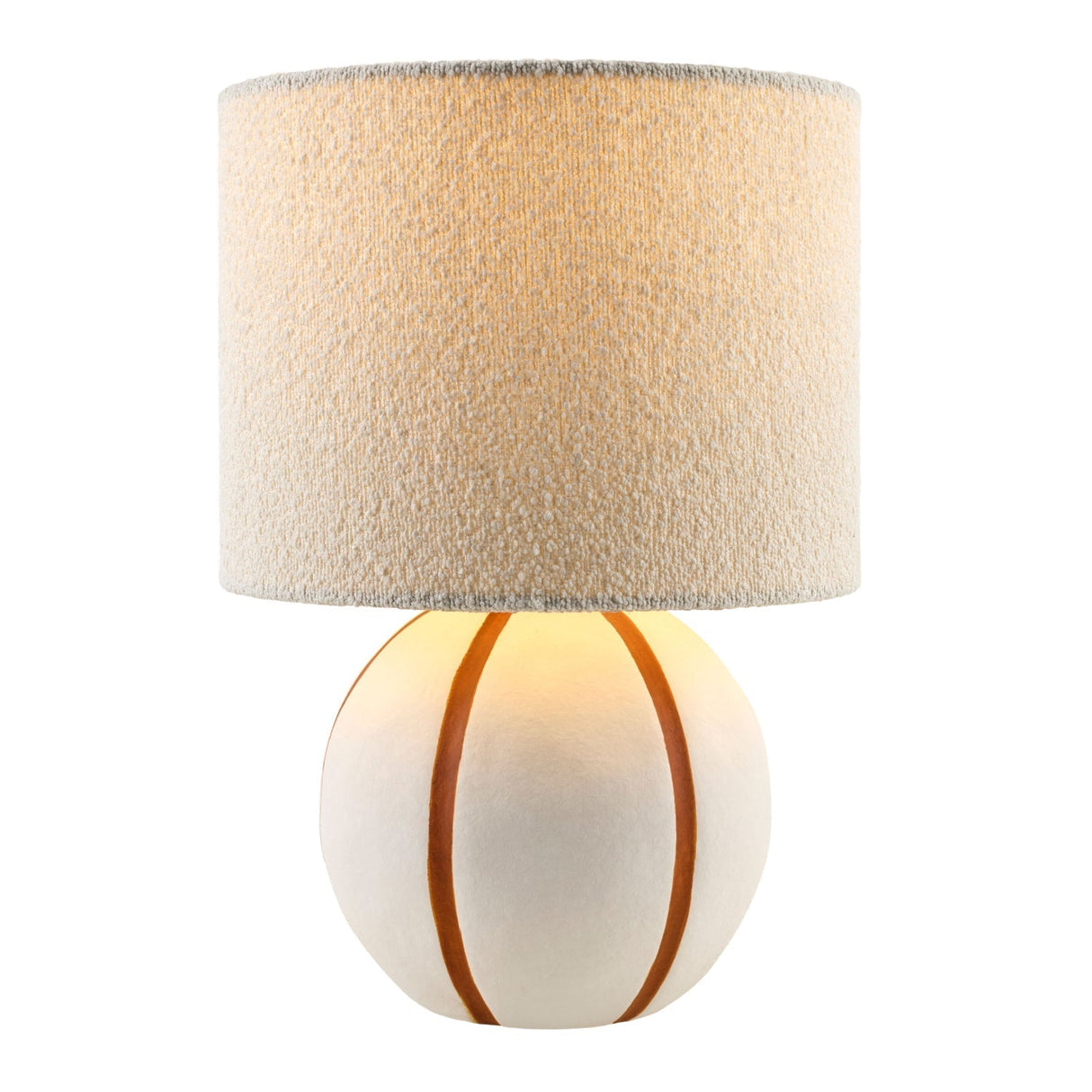 Modern European furniture - Round Lined Ceramic Table Lamp - www.oroa.com