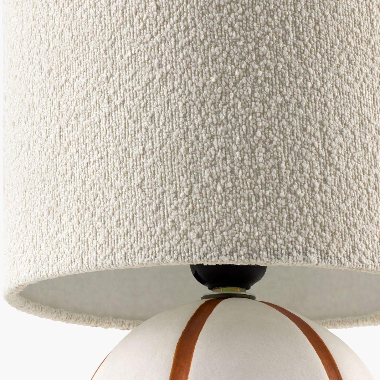 Modern European furniture - Round Lined Ceramic Table Lamp - www.oroa.com