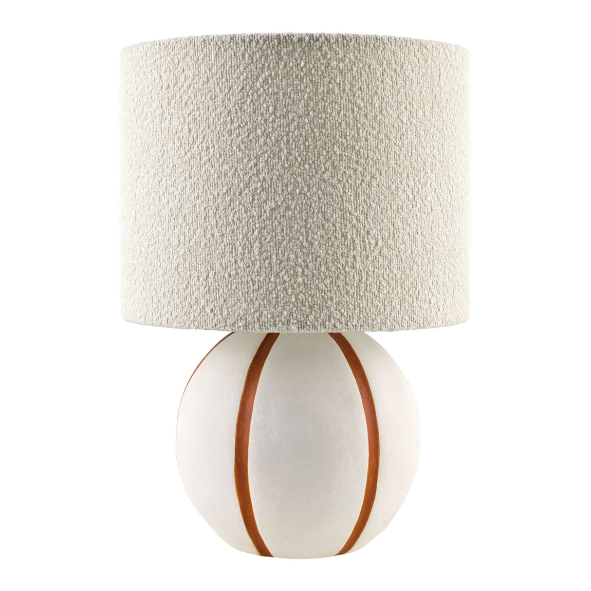 Modern European furniture - Round Lined Ceramic Table Lamp - www.oroa.com