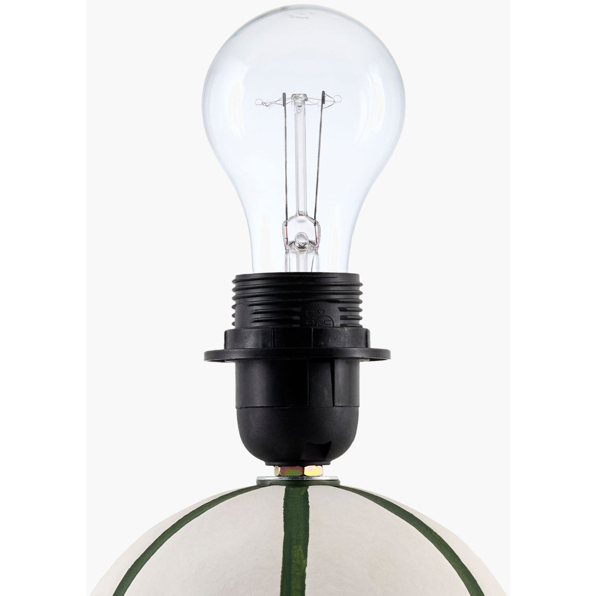 Modern European furniture - Round Lined Ceramic Table Lamp - www.oroa.com