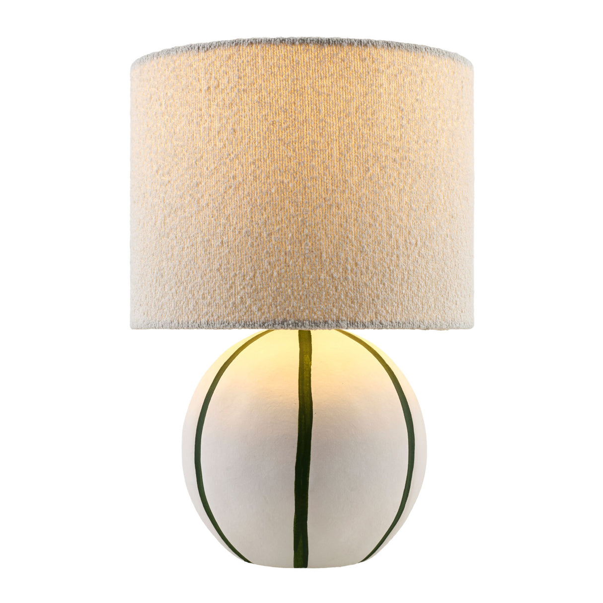 Modern European furniture - Round Lined Ceramic Table Lamp - www.oroa.com