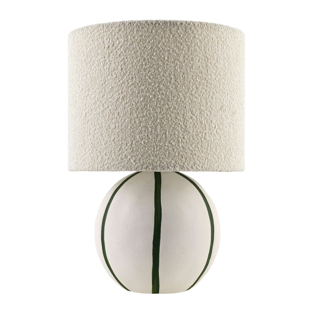 Modern European furniture - Round Lined Ceramic Table Lamp - www.oroa.com