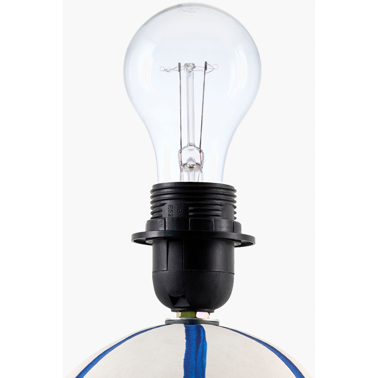 Modern European furniture - Round Lined Ceramic Table Lamp - www.oroa.com