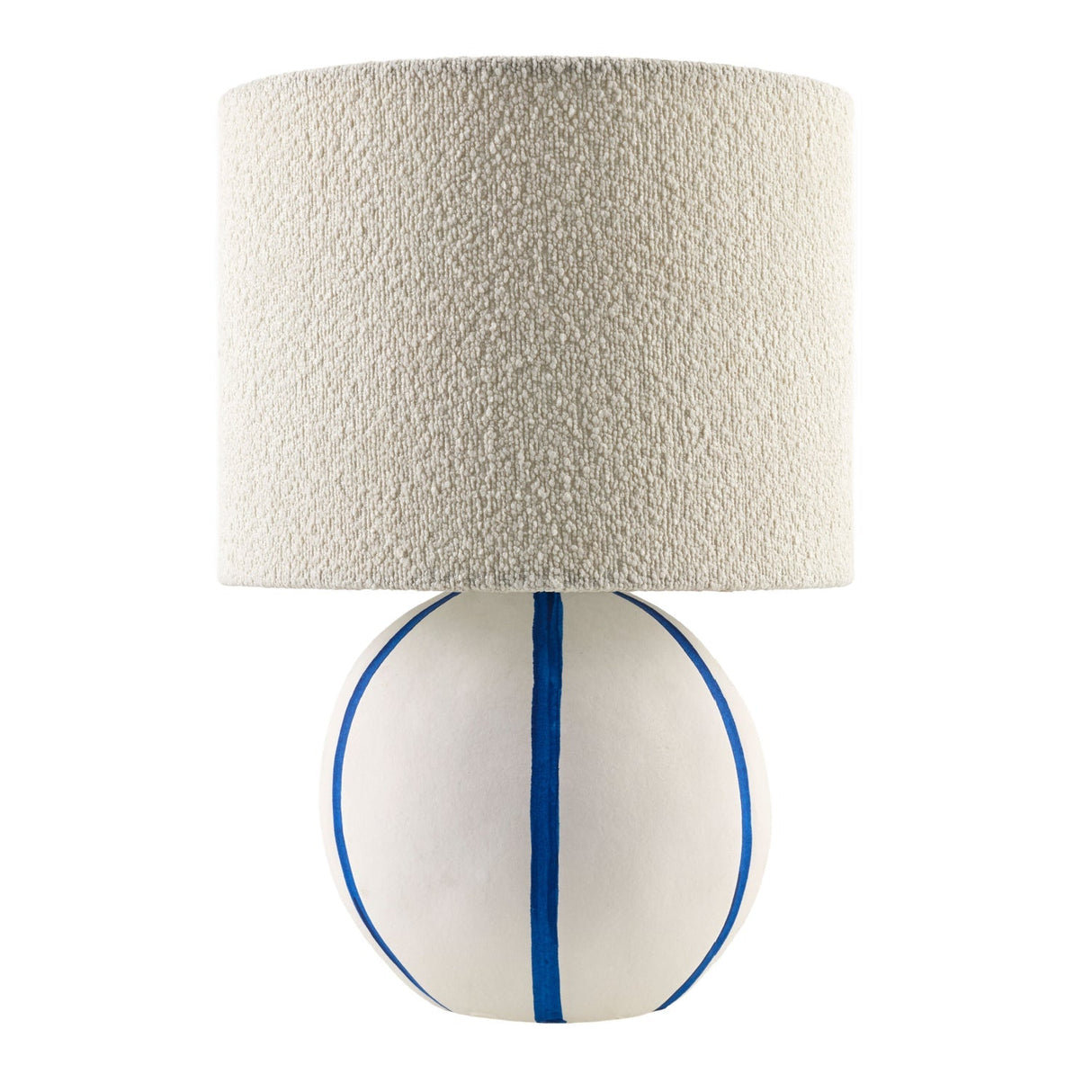 Modern European furniture - Round Lined Ceramic Table Lamp - www.oroa.com