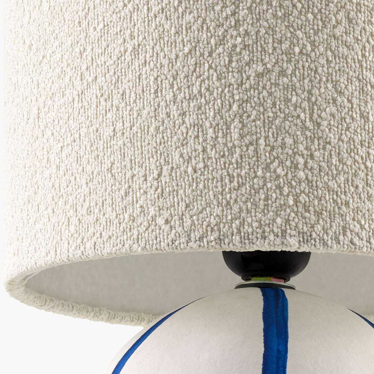 Modern European furniture - Round Lined Ceramic Table Lamp - www.oroa.com
