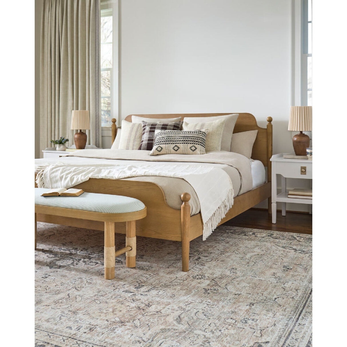Modern European furniture - Fluted Linen Table Lamp Set (2) - www.oroa.com