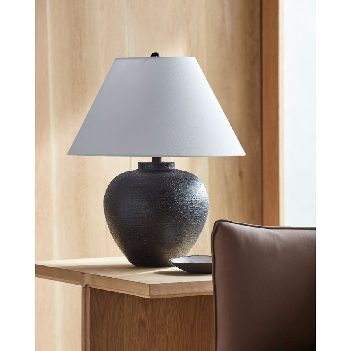Modern European furniture - Empire Linen Shade Table Lamp - www.oroa.com
