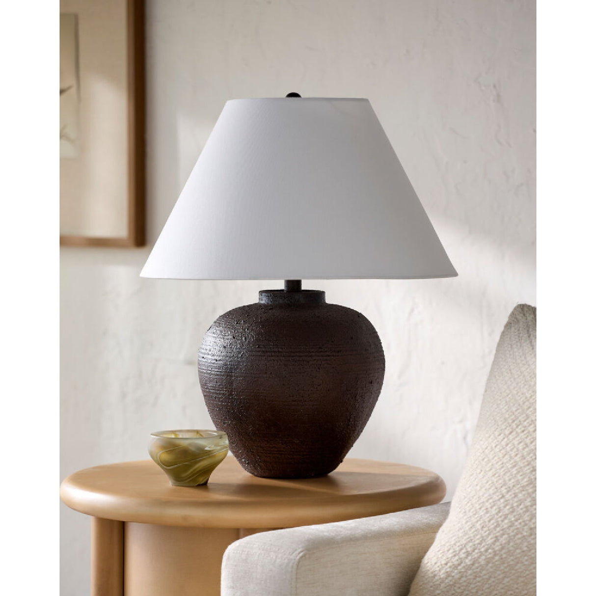 Modern European furniture - Empire Linen Shade Table Lamp - www.oroa.com