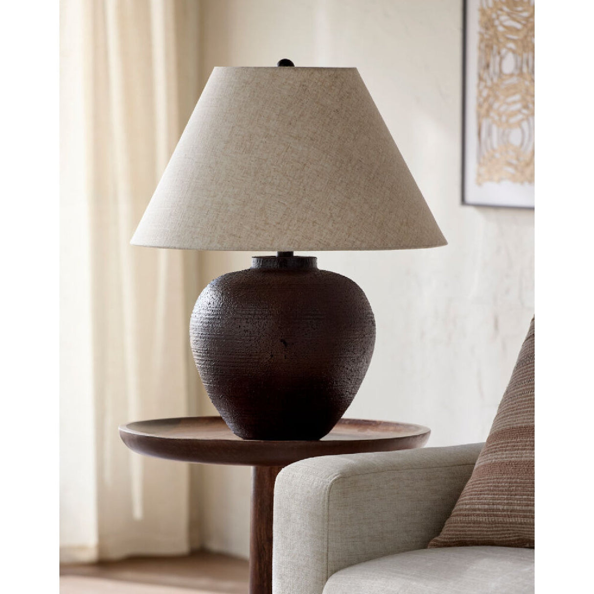 Modern European furniture - Empire Linen Shade Table Lamp - www.oroa.com