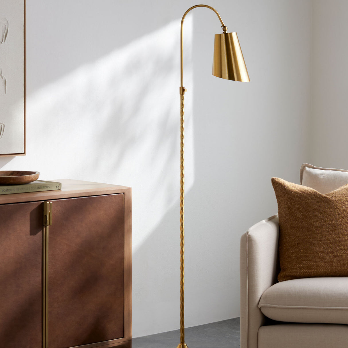 Modern European furniture - Gold Metal Accent Floor Lamp - www.oroa.com