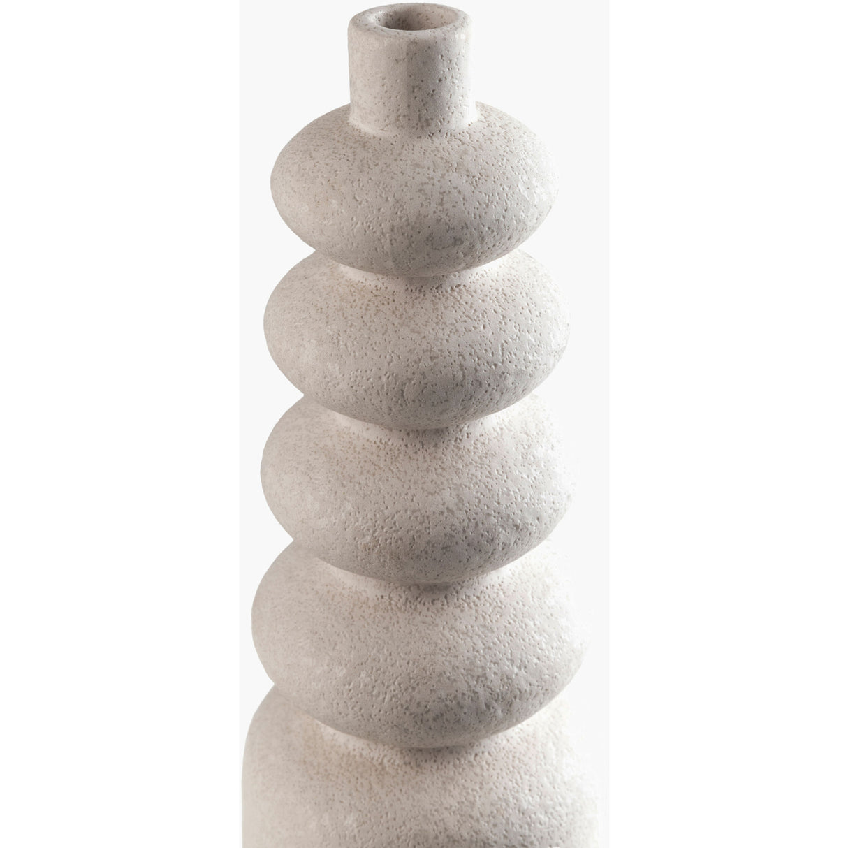 Modern European furniture - White Ceramic Layered Vase - www.oroa.com