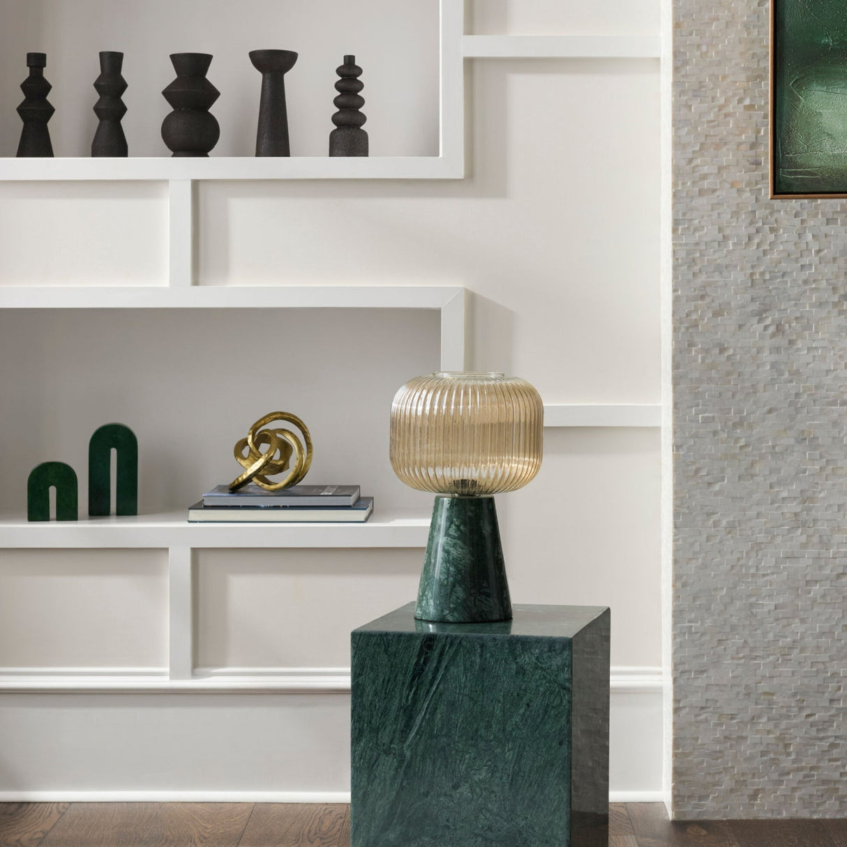 Modern European furniture - Black Ceramic Geometrical Vase Set (5) - www.oroa.com