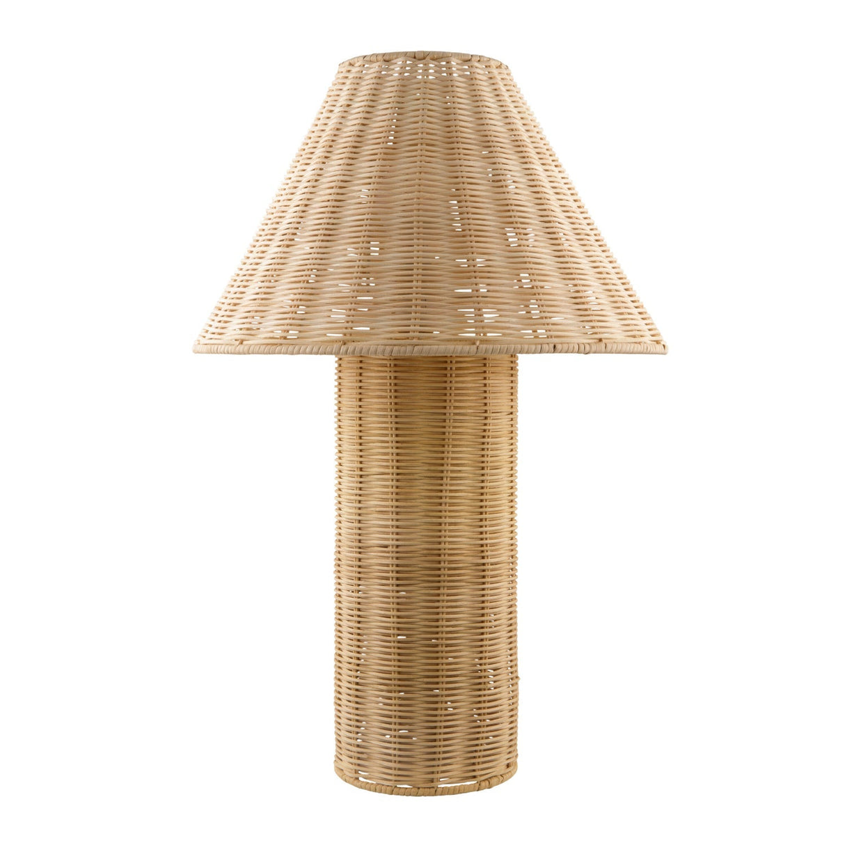 Modern European furniture - Beige Rattan Accent Table Lamp - www.oroa.com