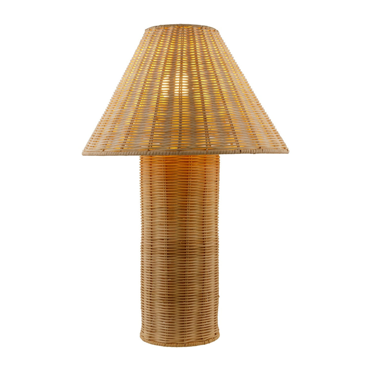 Modern European furniture - Beige Rattan Accent Table Lamp - www.oroa.com