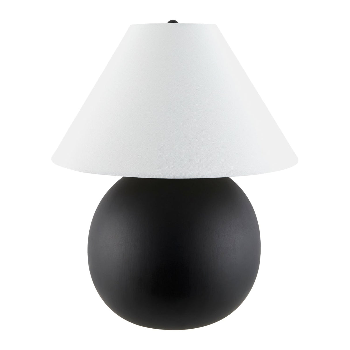Modern European furniture - Black Round Ceramic Table Lamp - www.oroa.com