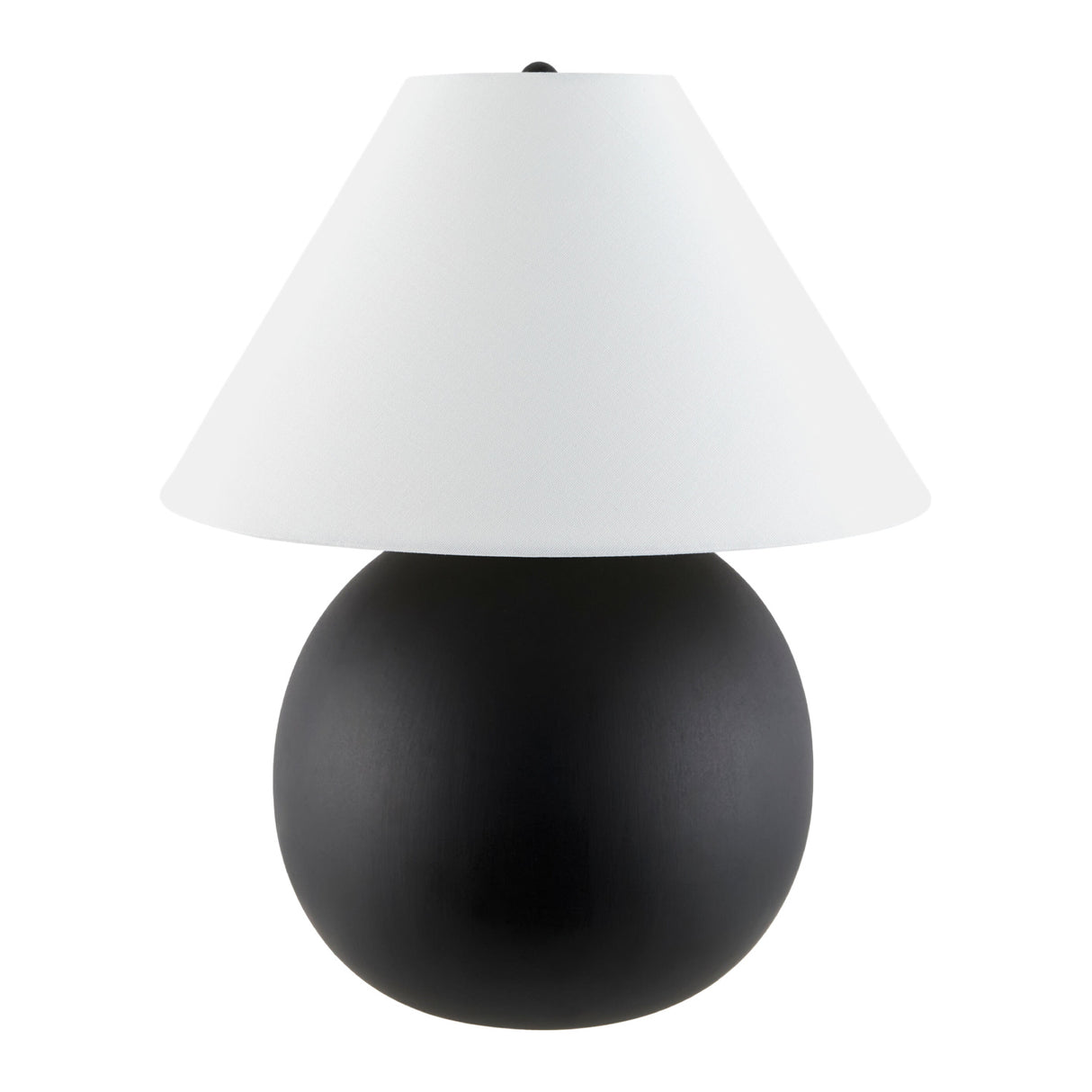 Modern European furniture - Black Round Ceramic Table Lamp - www.oroa.com