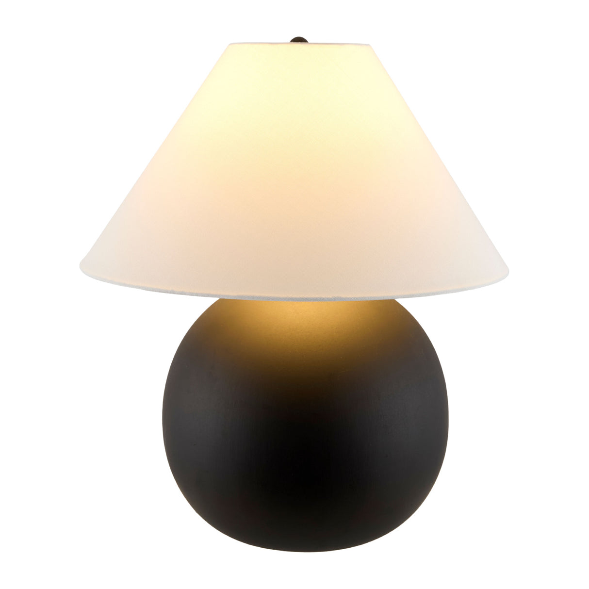 Modern European furniture - Black Round Ceramic Table Lamp - www.oroa.com