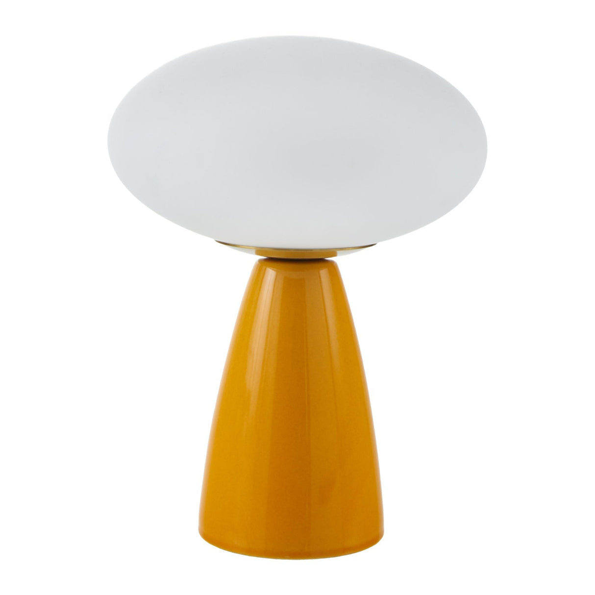 Modern European furniture - Oval White Glass Table Lamp - www.oroa.com