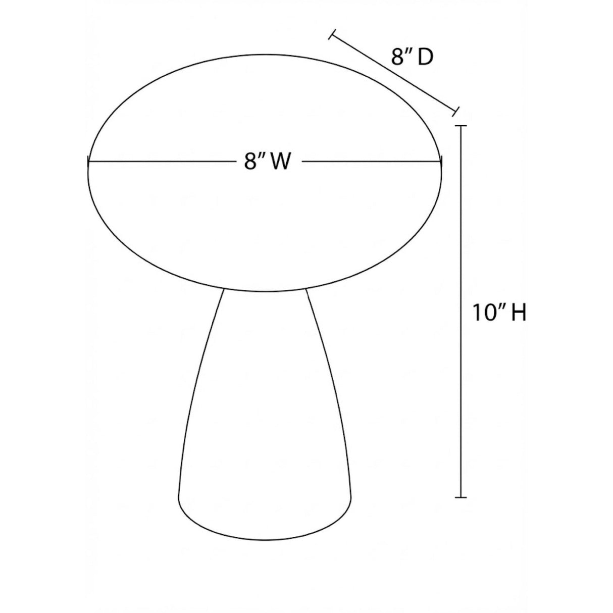 Modern European furniture - Oval White Glass Table Lamp - www.oroa.com