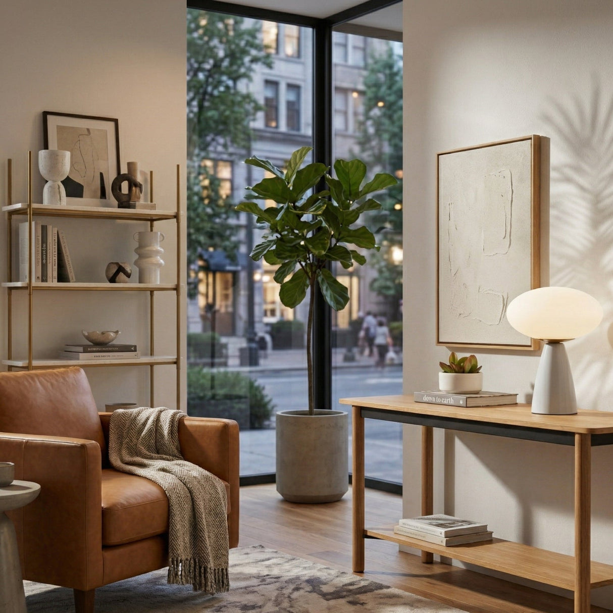 Modern European furniture - Oval White Glass Table Lamp - www.oroa.com