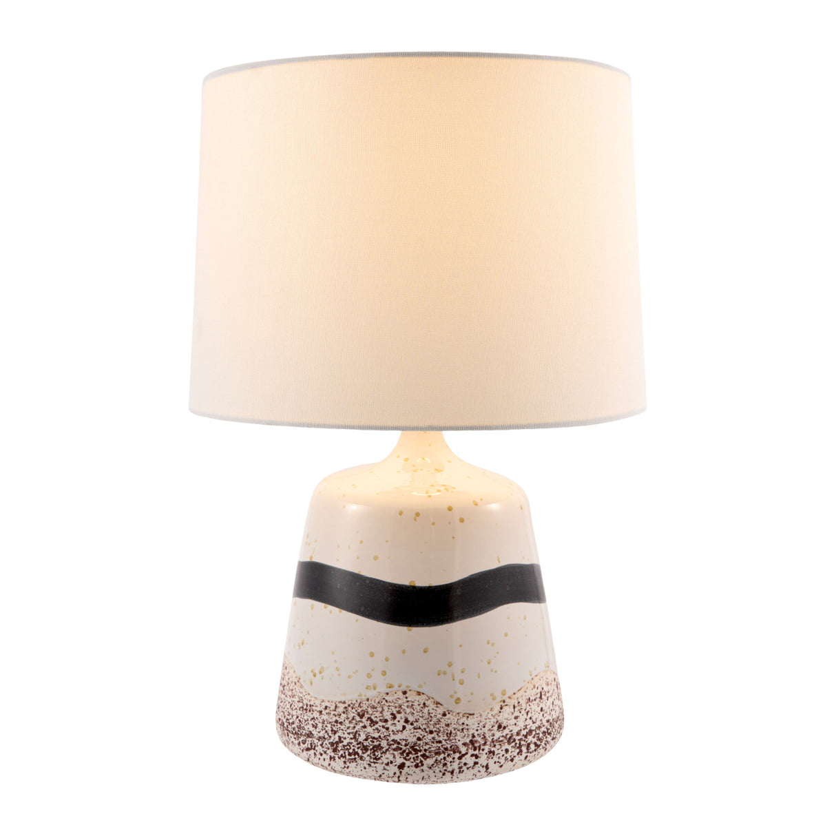 Modern European furniture - Brown Speckled Ceramic Table Lamp - www.oroa.com