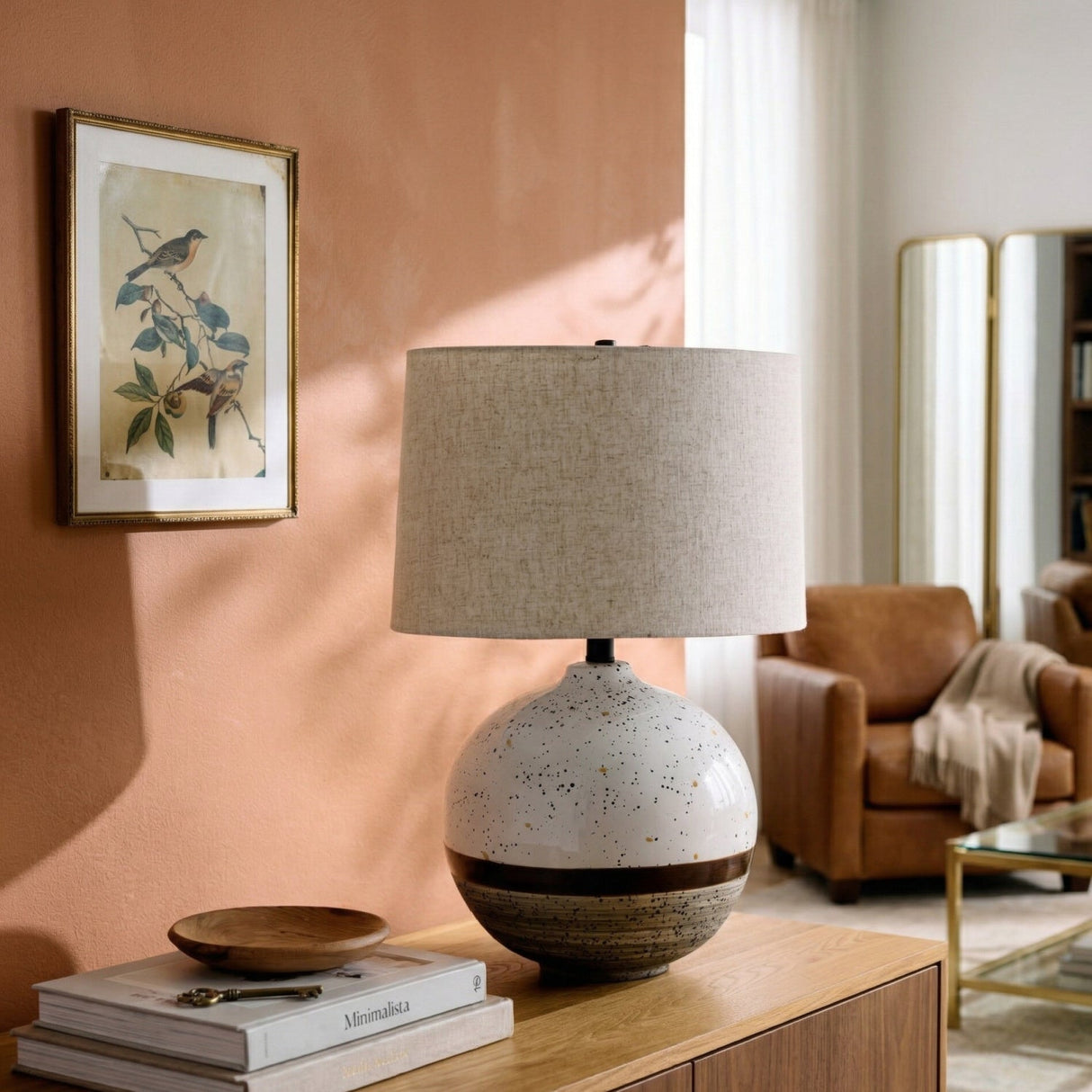 Modern European furniture - Dotted Ceramic Accent Table Lamp - www.oroa.com