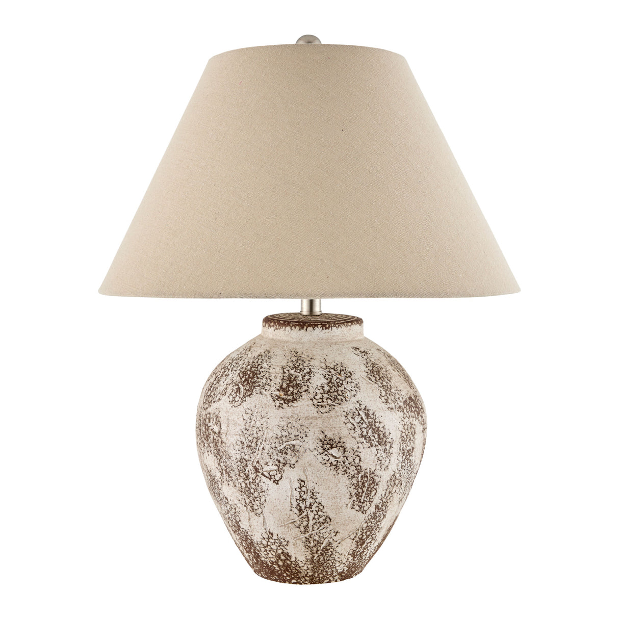 Modern European furniture - Rustic Brown Ceramic Table Lamp - www.oroa.com