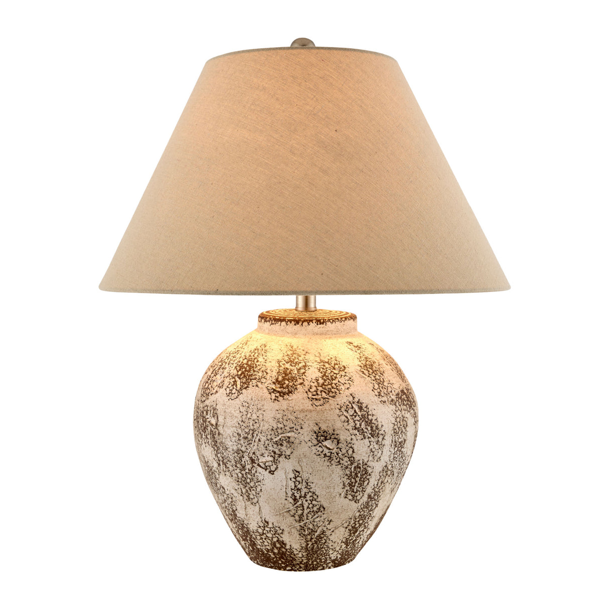 Modern European furniture - Rustic Brown Ceramic Table Lamp - www.oroa.com