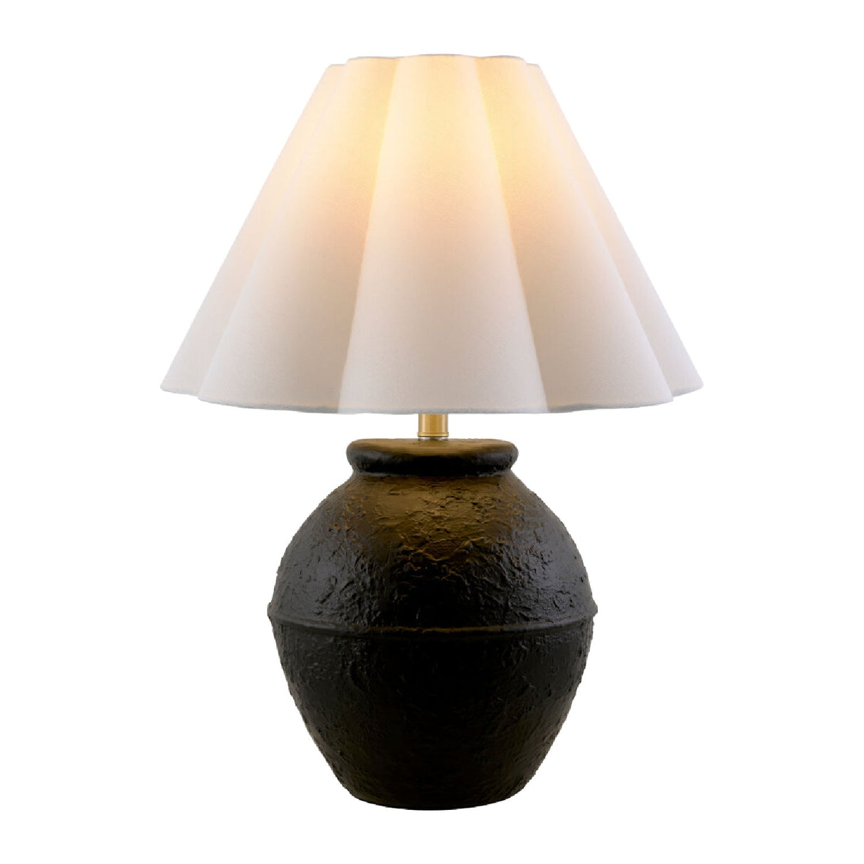 Modern European furniture - Scallop Folded Linen Table Lamp - www.oroa.com